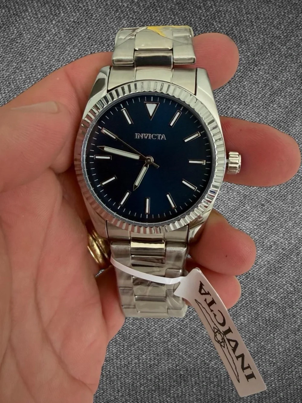 Invicta Celestial Langdon Men’s Blue Dial Stainless Steel Watch